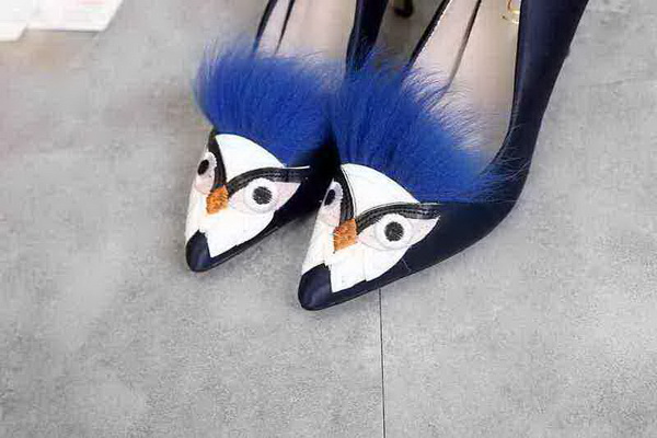 Fendi Shallow mouth kitten heel Shoes Women--004